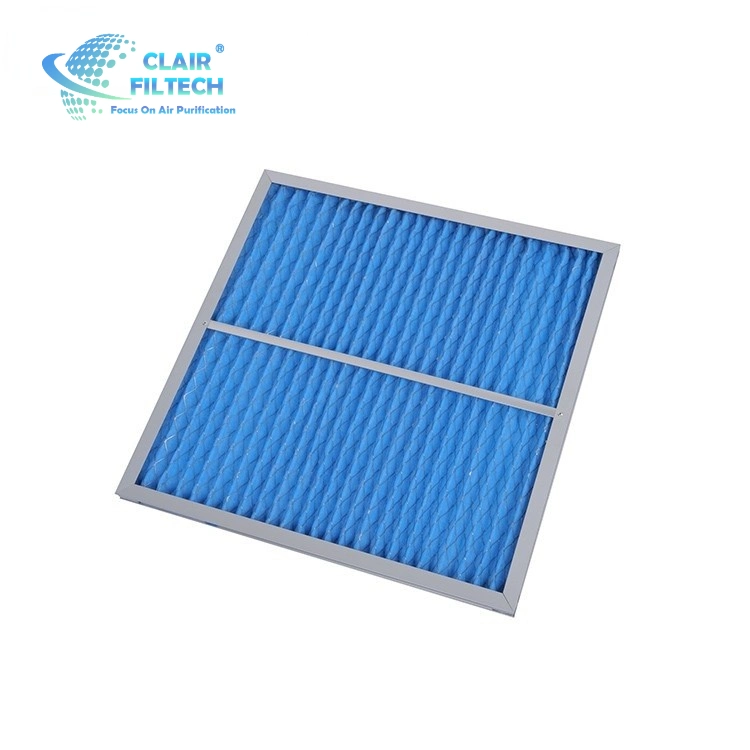 Large Dust Holding Capacity Metal Frame Panel Pleat Primary Air Filter for Air Conditioning Ventilation Systems and Dust Removal Systems