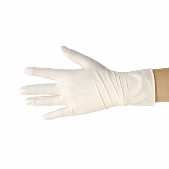 Guantes médicos desechables de látex en polvo o en polvo