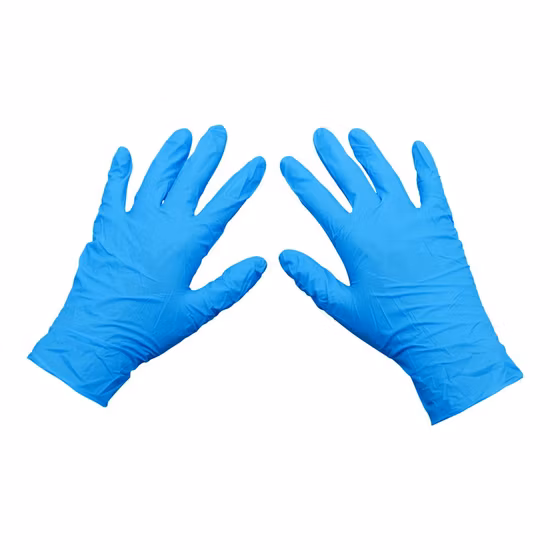 9pulgadas azul/blanco/negro salón de belleza especial /alimentos/farmacéutica mayorista desechables de vinilo de látex de protección de examen de seguridad de PVC Rubbe guantes de nitrilo